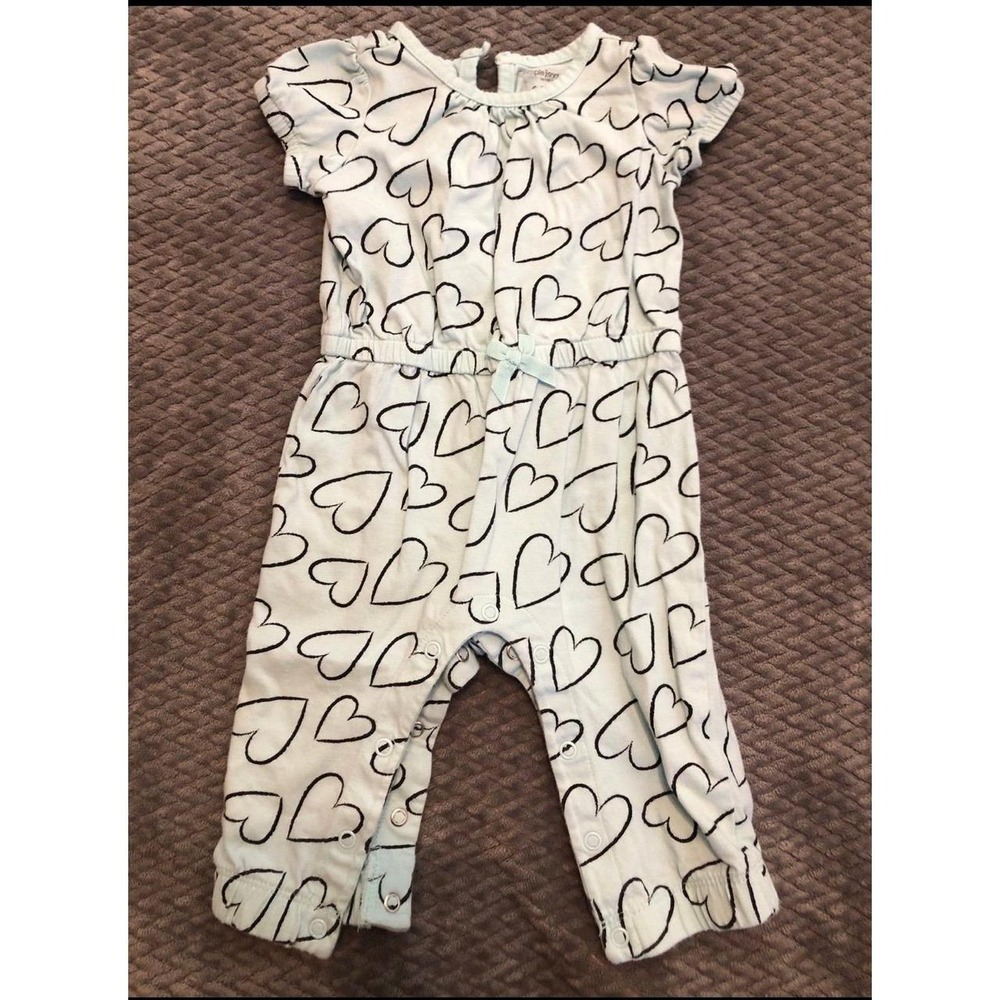 Simple Joys By Carters Girls Heart Romper - size 6-9months
